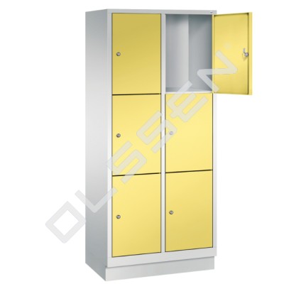 Metal locker with 6 compartments - wide model (Polar)